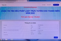 Ban hành Thể lệ Cuộc thi “Tìm hiểu pháp luật trực tuyến cho thanh niên năm 2022” trên địa bàn tỉnh Bình Định