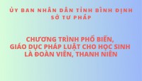 Sẽ tổ chức Chương trình phổ biến, giáo dục pháp luật cho học sinh là đoàn viên, thanh niên năm 2024 tại 03 trường THPT trên địa bàn huyện Tuy Phước