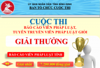 Cuộc thi “Báo cáo viên pháp luật, tuyên truyền viên pháp luật giỏi năm 2024”