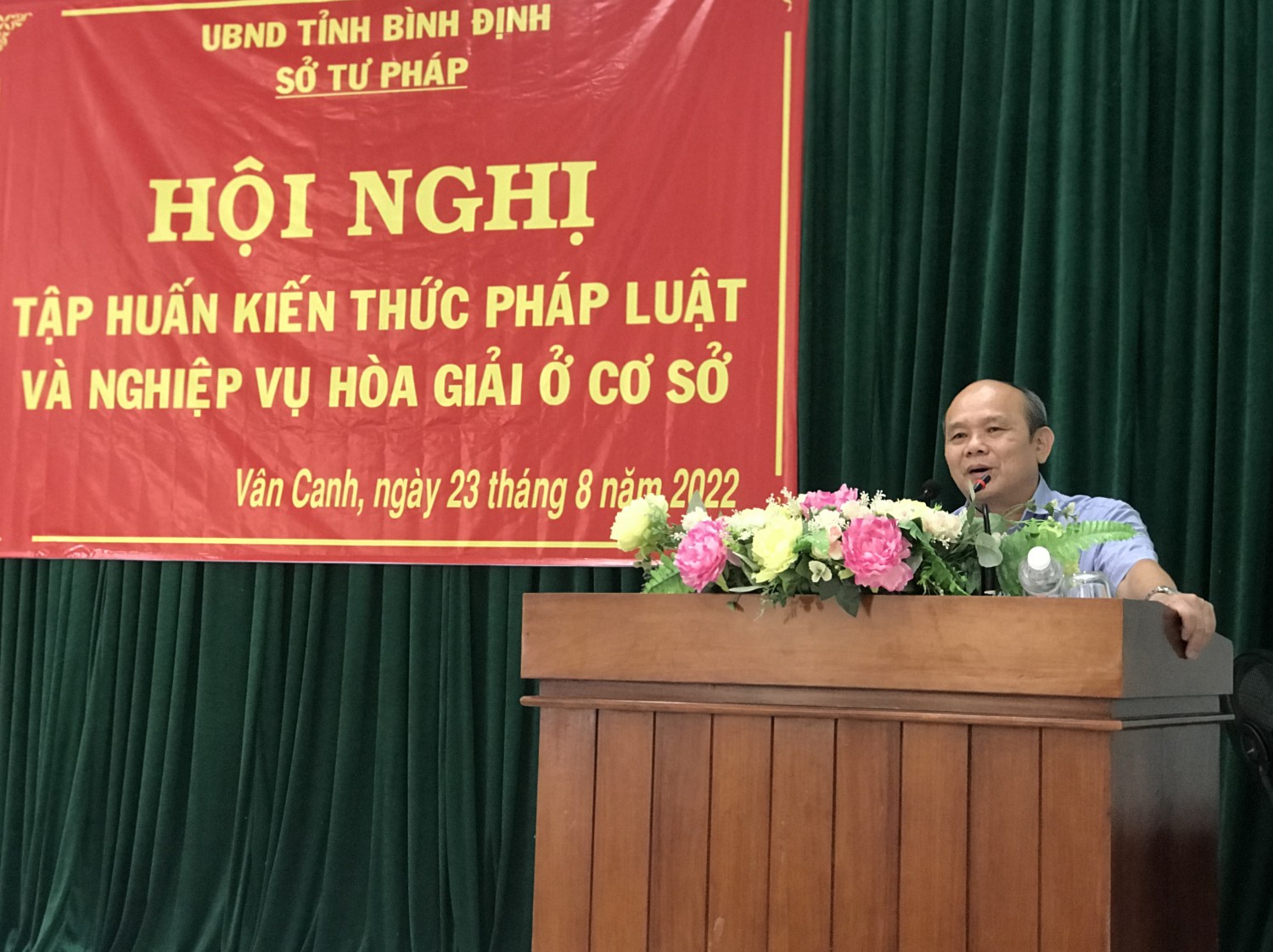 Tập huấn kiến thức pháp luật và nghiệp vụ hòa giải ở cơ sở cho hòa giải viên huyện Vân Canh