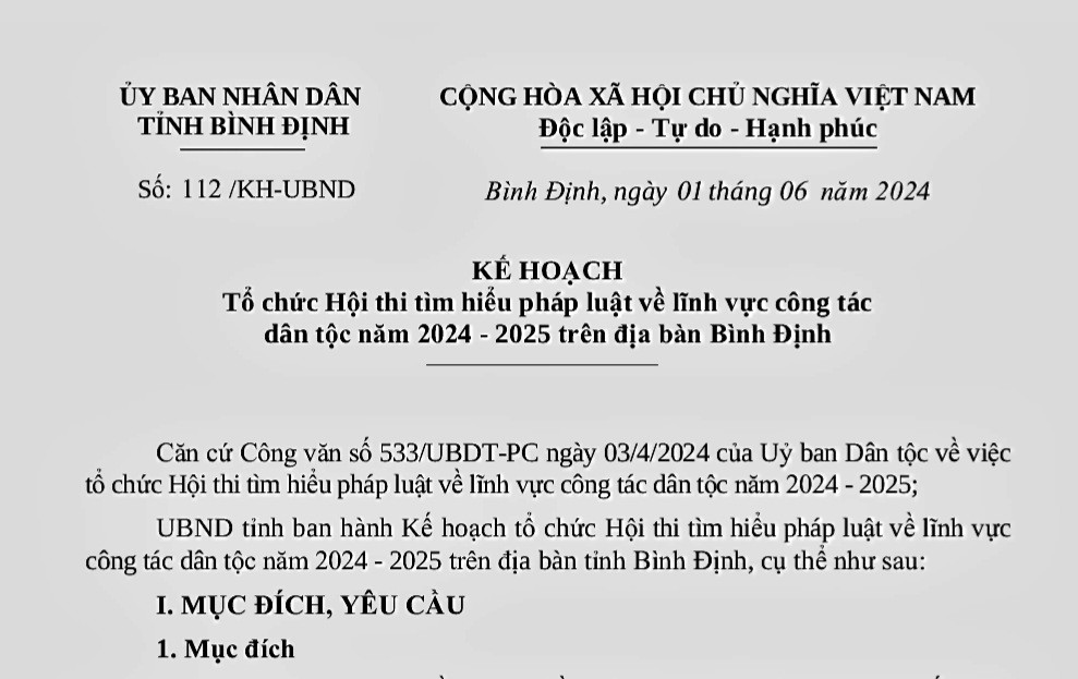 Tháng 3/2025, sẽ diễn ra Hội thi cấp tỉnh tìm hiểu pháp luật về lĩnh vực công tác dân tộc